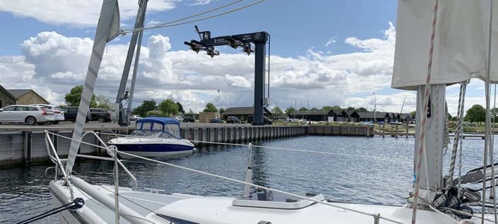 30 t yachtkran med 4 spil